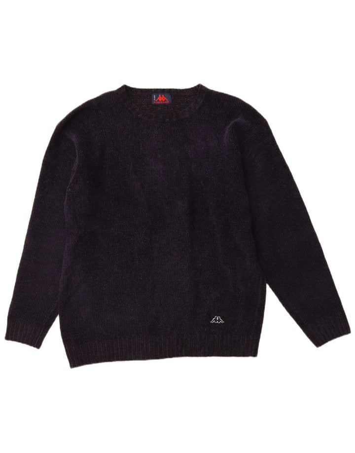 KAPPA Mens Crew Neck Jumper Sweater Large Navy Blue Acrylic