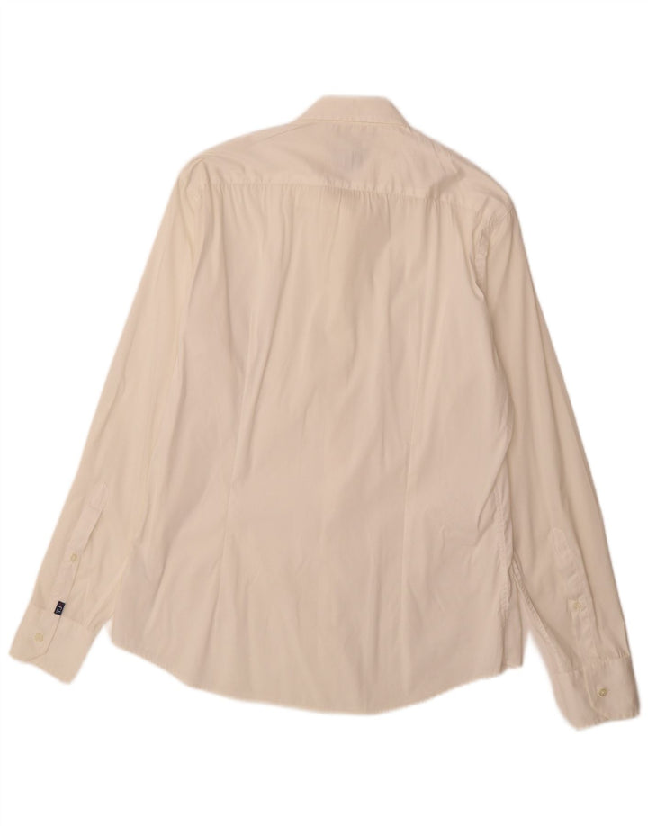 Trussardi Jeans Mens Shirt Medium White Cotton
