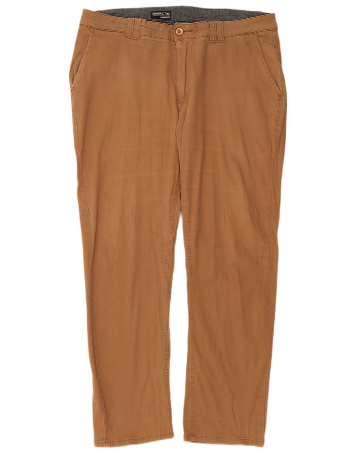 O'Neill Mens Standard Fit Chino Trousers W36 L30 Brown Polyester