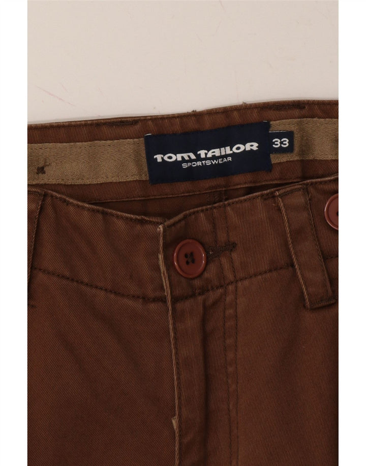 TOM TAILOR Mens Capri Cargo Trousers W33 L18 Brown Cotton Vintage Tom Tailor and Second-Hand Tom Tailor from Messina Hembry 