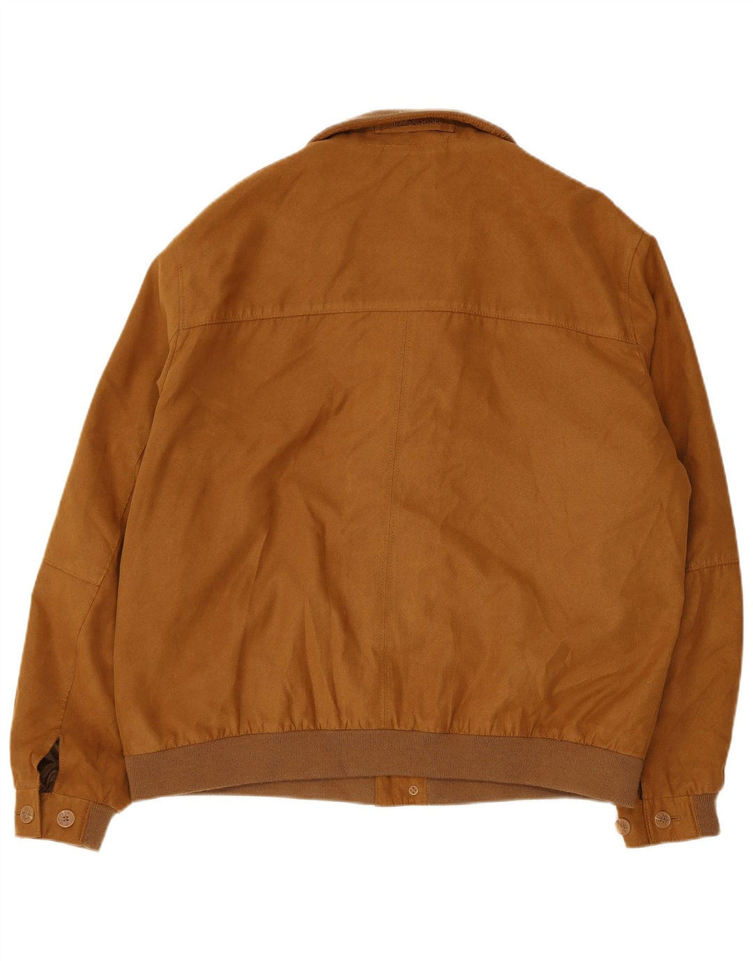 Vintage Mens Bomber Jacket IT 54 2XL Beige Polyester