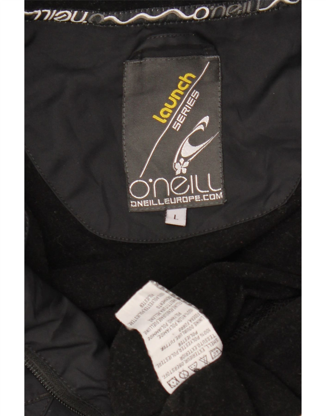 O'Neill Mens Hooded Windbreaker Jacket UK 40 Large Black Polyester