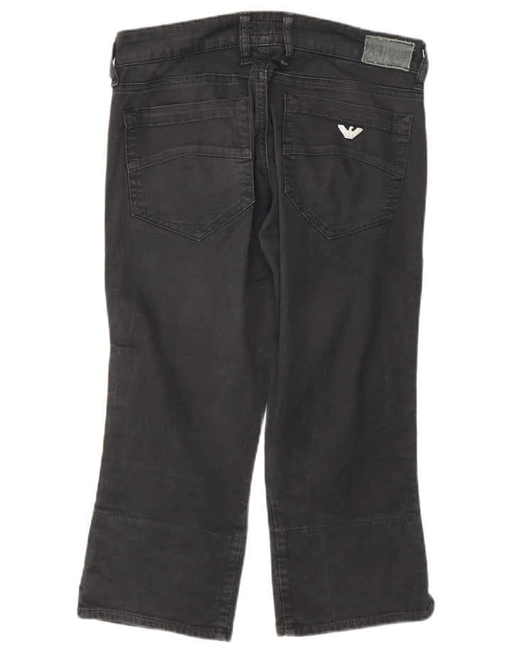 Armani Womens Capri Trousers W27 L20 Grey Cotton
