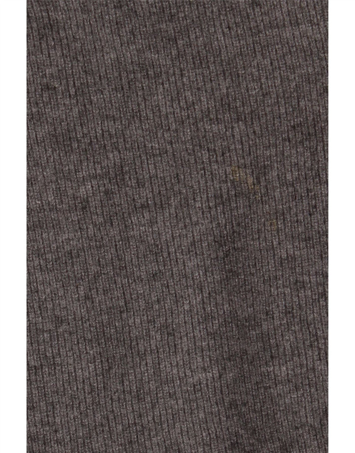 Massimo Dutti Mens Polo Neck Jumper Sweater Medium Grey Wool