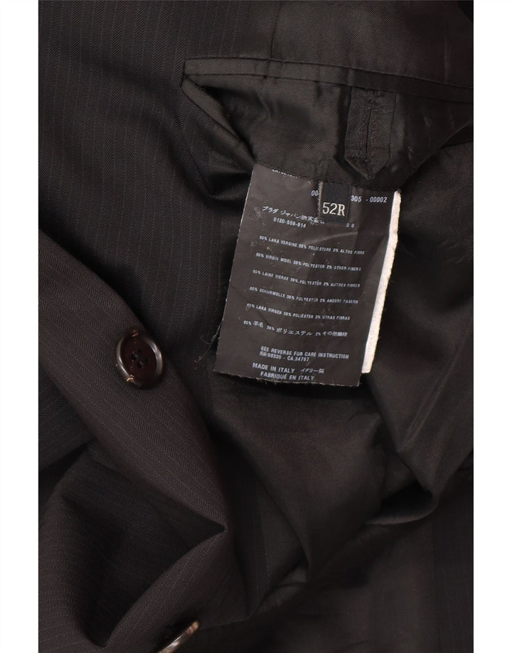 PRADA Mens 3 Button 2 Piece Suit IT 52 XL W34 L30 Black Classic