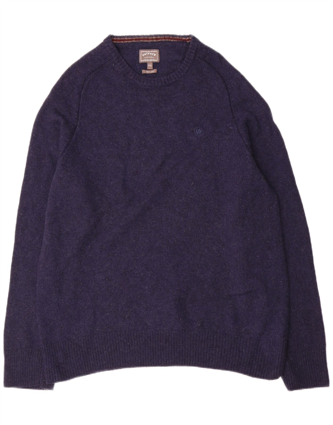 Fat Face Mens Crew Neck Jumper Sweater 2XL Navy Blue Wool