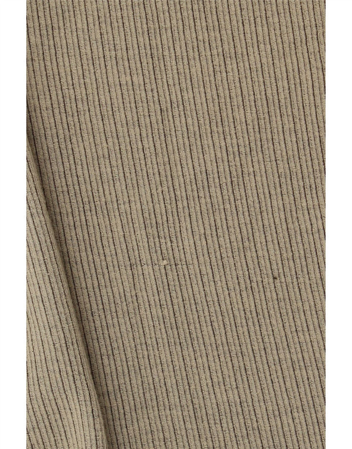 Tessitore Mens T-Shirt Top Large Grey Pinstripe