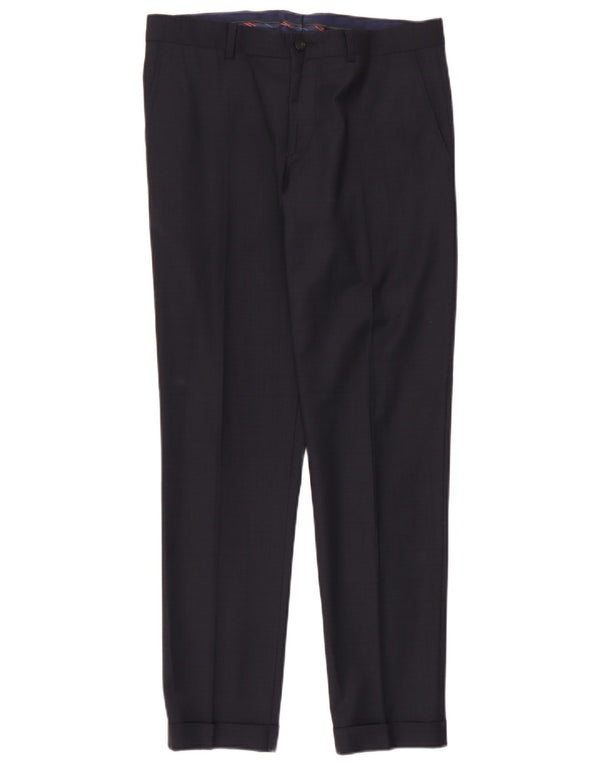 Zara Mens Slim Chino Trousers EU 40 Medium W31 L30 Navy Blue