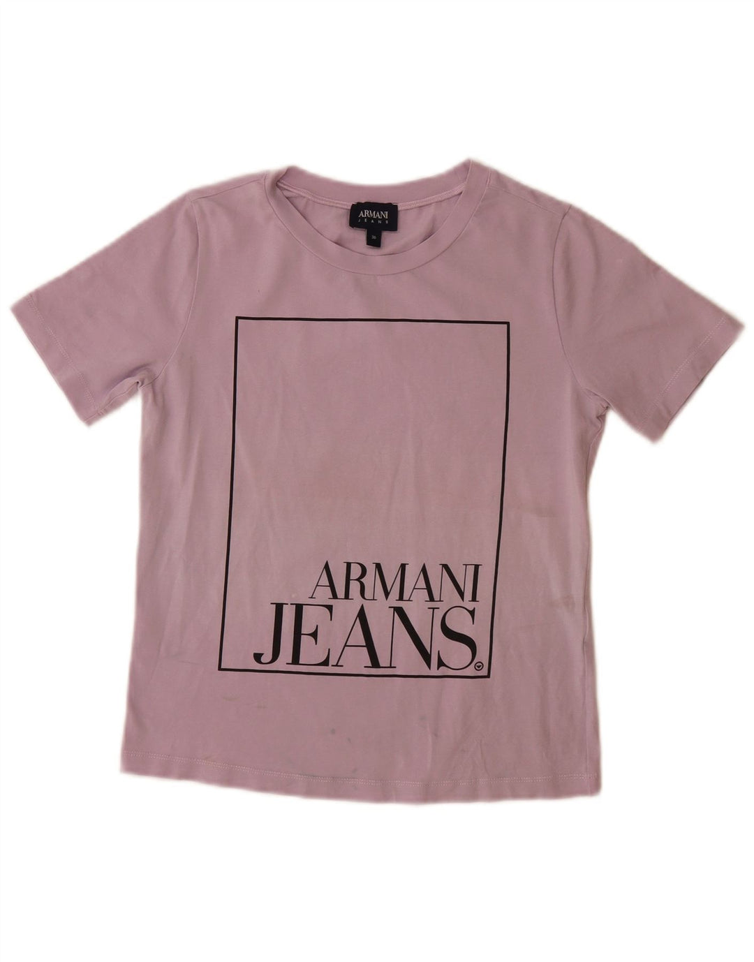 ARMANI JEANS Womens Graphic T-Shirt Top EU 36 Small Purple