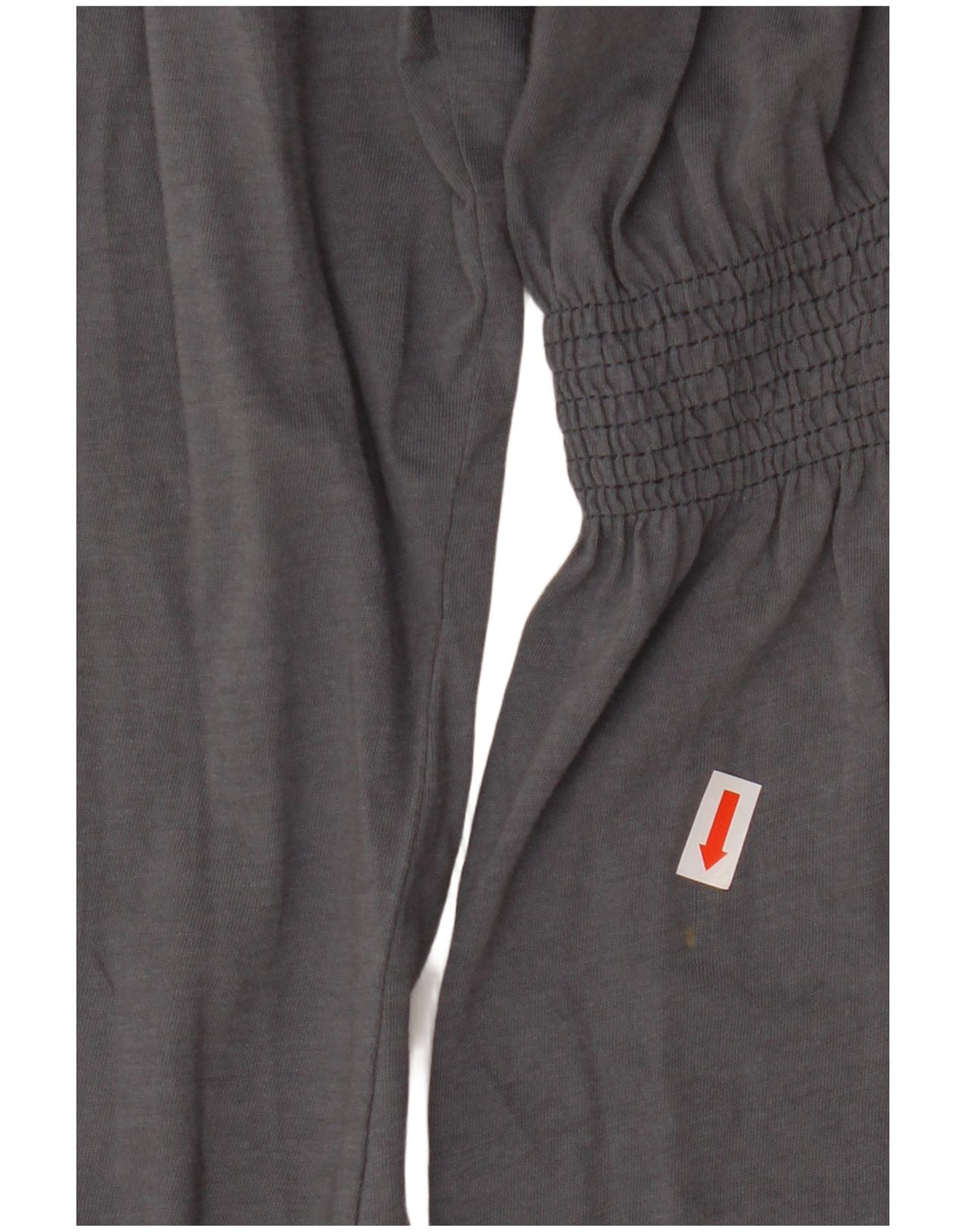 ZARA Womens Trafaluc 3/4 Sleeve Blouse Top UK 12 Medium Grey Cotton