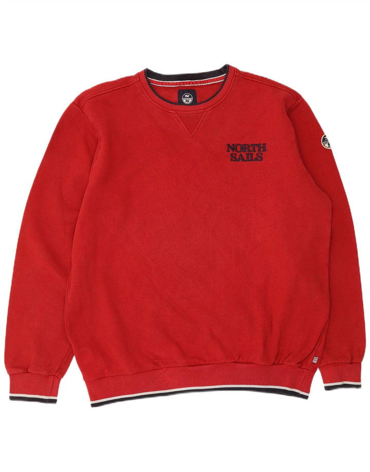 North Sails Mens Sweatshirt Jumper 2XL Red Cotton