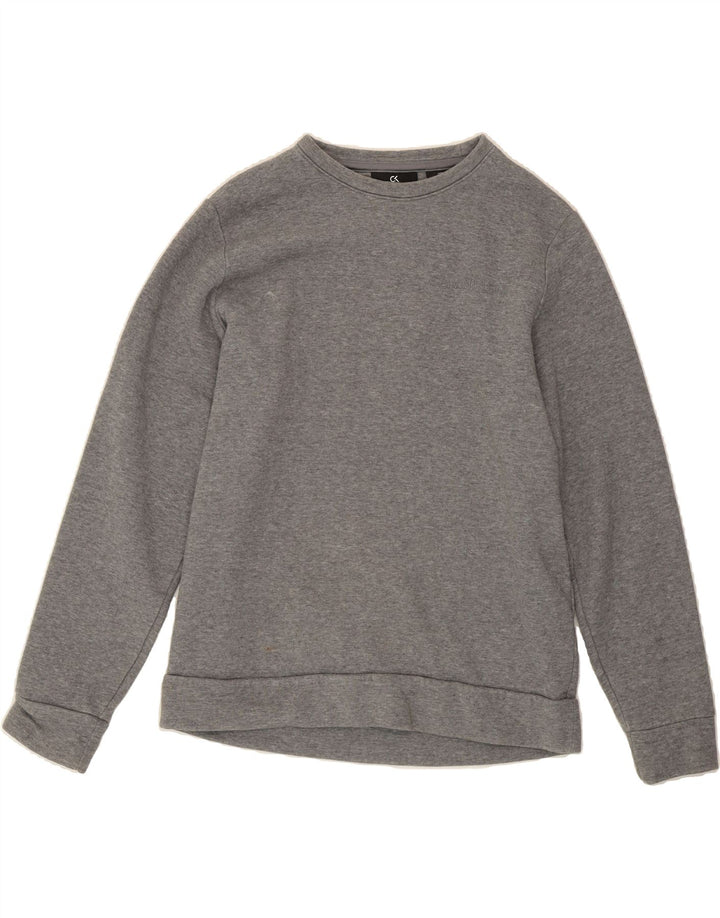 CALVIN KLEIN Mens Sweatshirt Jumper Medium Grey Cotton Vintage Calvin Klein and Second-Hand Calvin Klein from Messina Hembry 