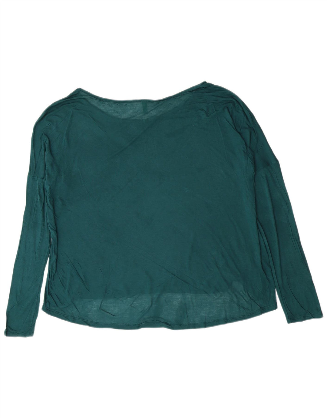 BENETTON Womens See Through Top Long Sleeve UK 18 XL Green