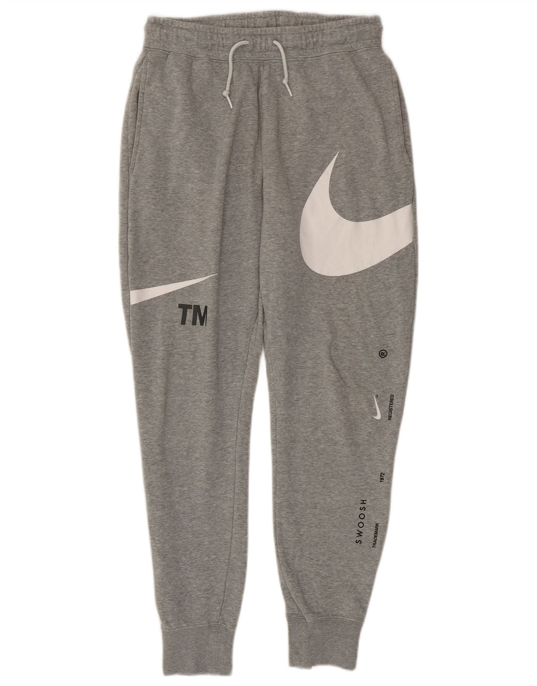 Nike Mens Graphic Tracksuit Trousers Joggers Small  Grey Cotton