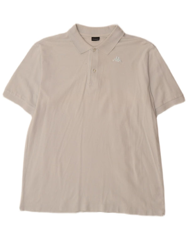 Kappa Mens Polo Shirt Medium White Cotton