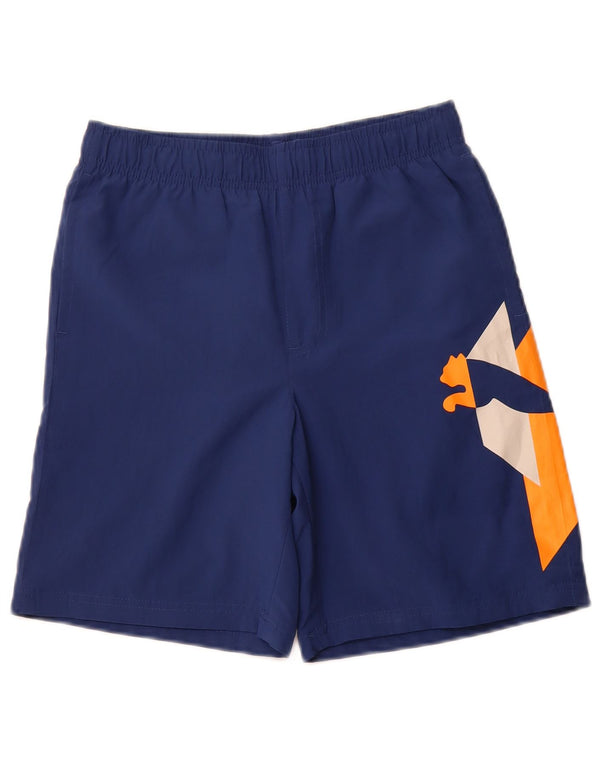 PUMA Boys Graphic Sport Shorts 11-12 Years  Navy Blue Polyester