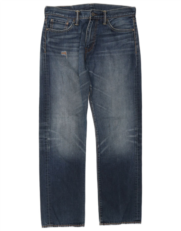 Levi's Mens 504 Straight Jeans W32 L32 Blue Cotton