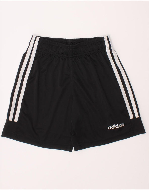 ADIDAS Boys Climalite Sport Shorts 9-10 Years  Black Polyester