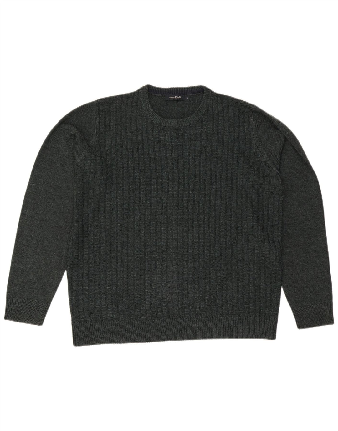 JAMES PRINGLE Mens Crew Neck Jumper Sweater Large Green Acrylic