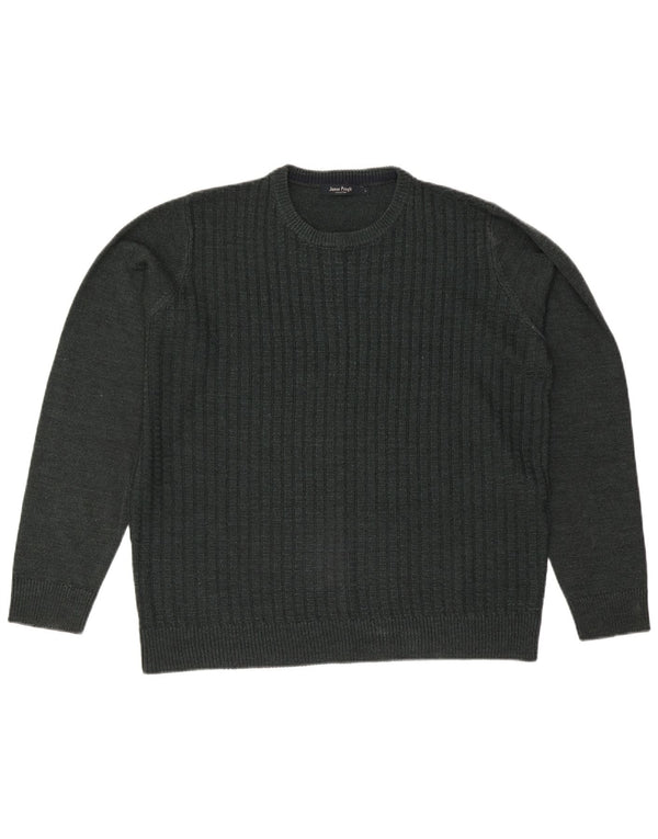 JAMES PRINGLE Mens Crew Neck Jumper Sweater Large Green Acrylic