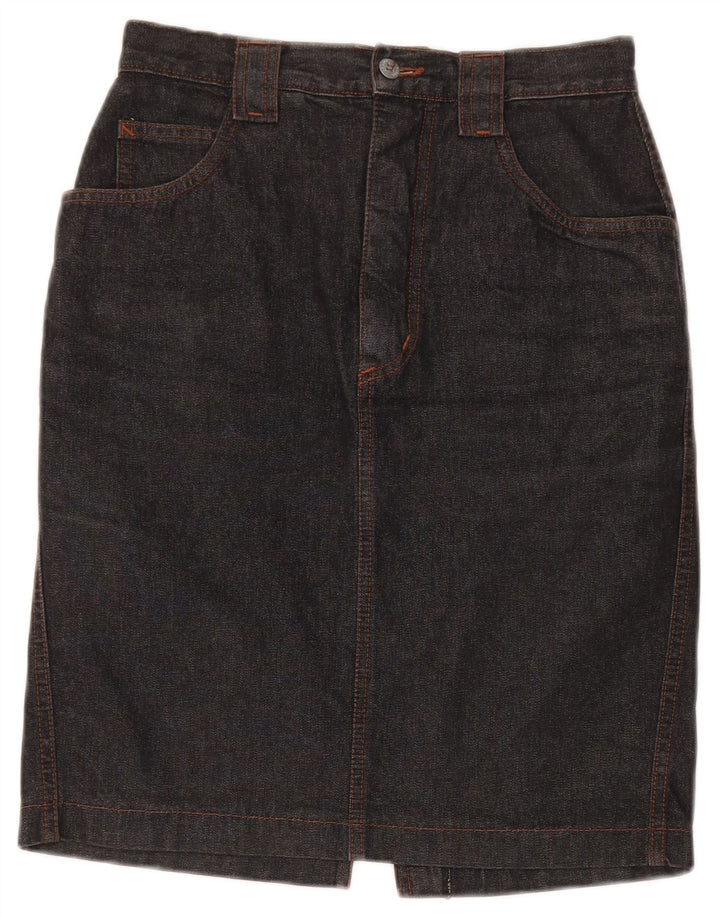 Krizia Womens Denim Skirt W36 Large Grey Cotton
