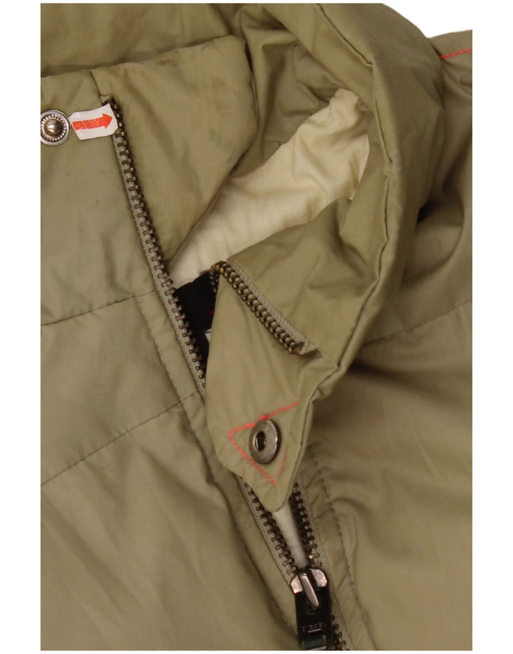 DIESEL Womens Padded Jacket UK 14 Medium Khaki Polyester