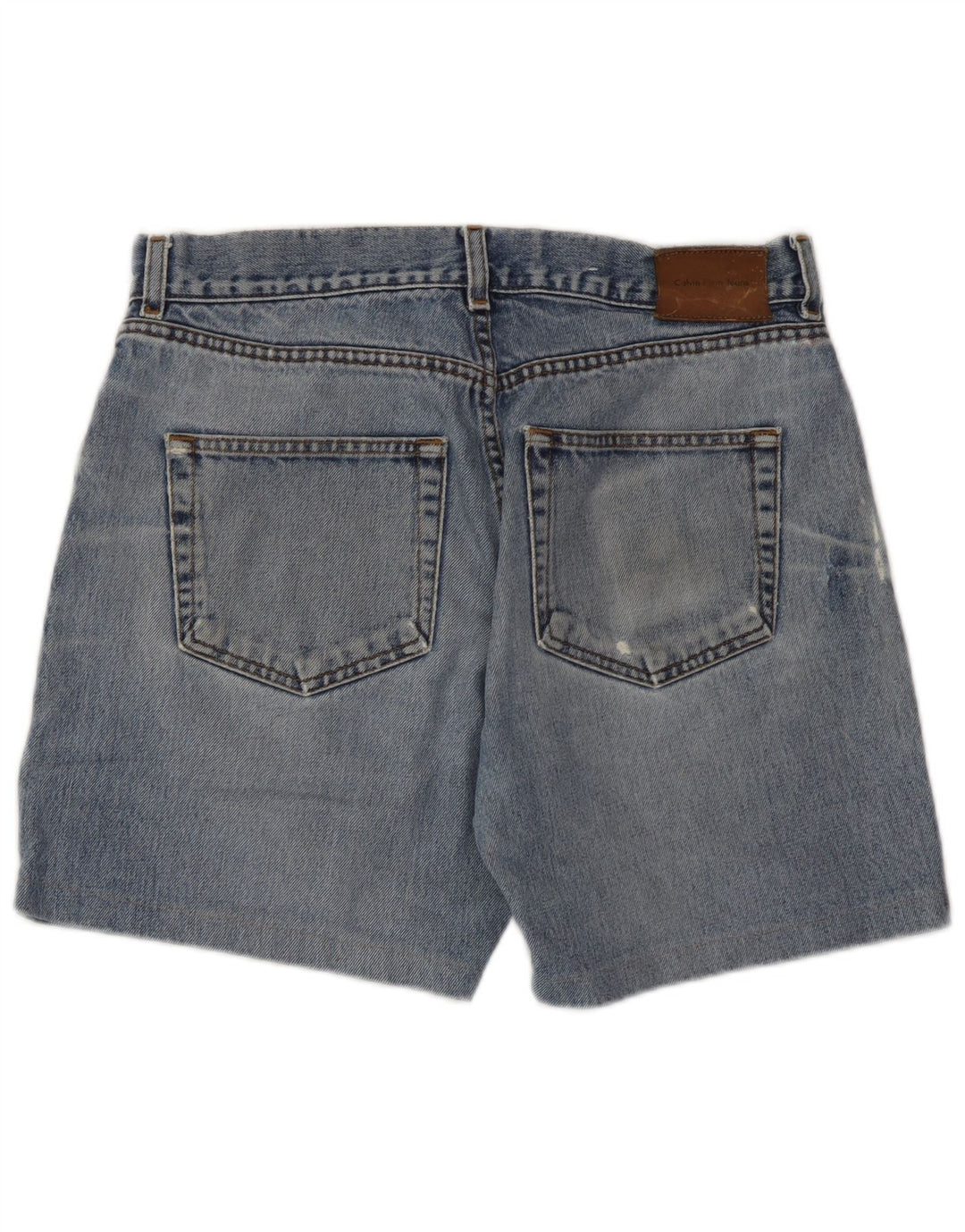 Calvin Klein Mens Denim Shorts W32 Medium Blue Cotton