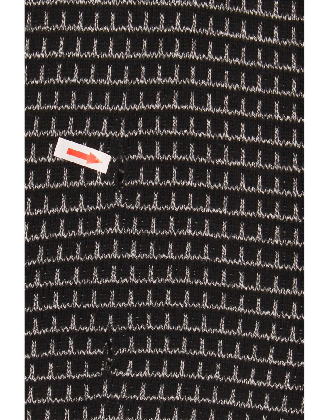 Settebello Mens Cardigan Sweater XL Black Check Acrylic