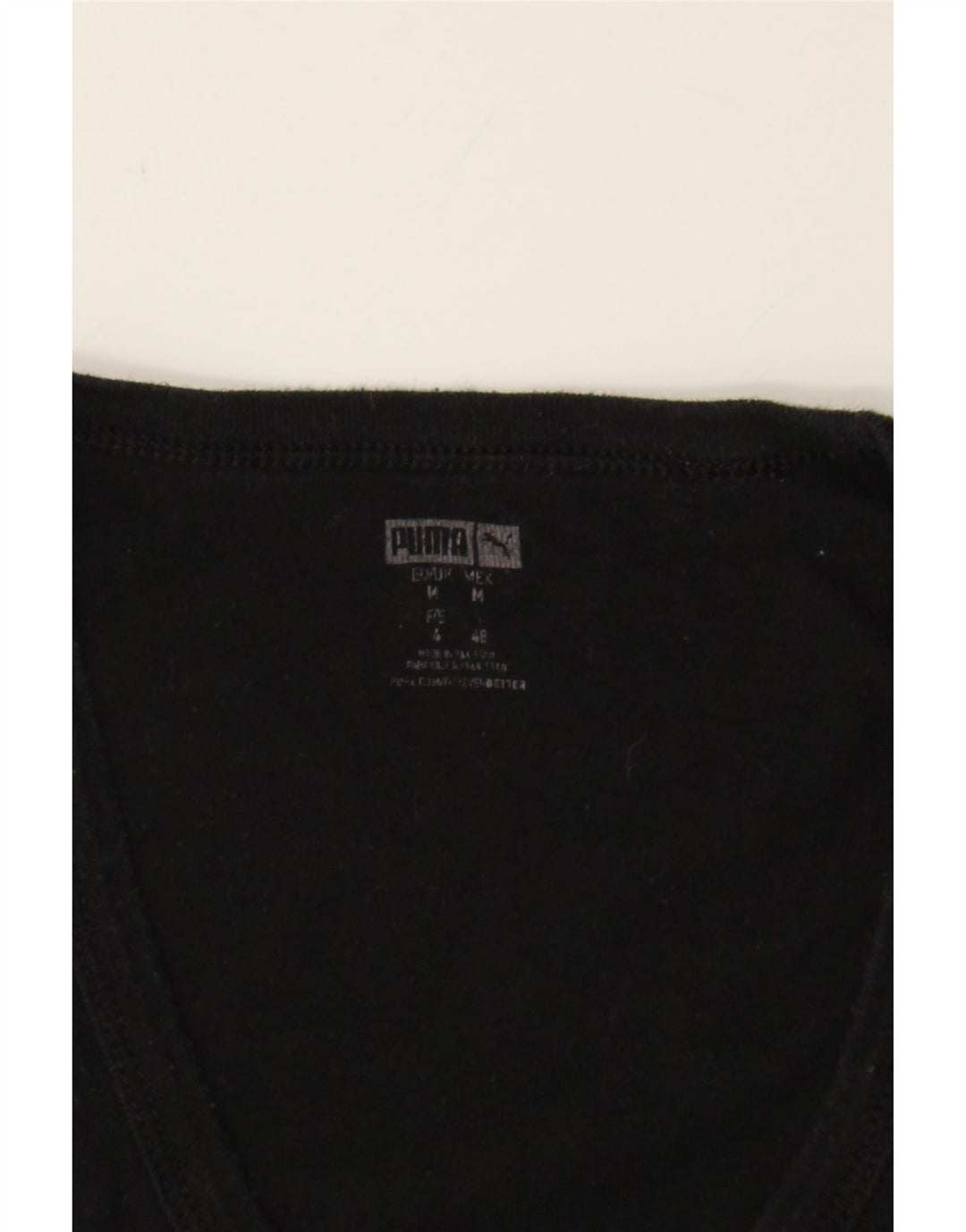 PUMA Womens Vest Top UK 12 Medium Black Cotton Vintage Puma and Second-Hand Puma from Messina Hembry 