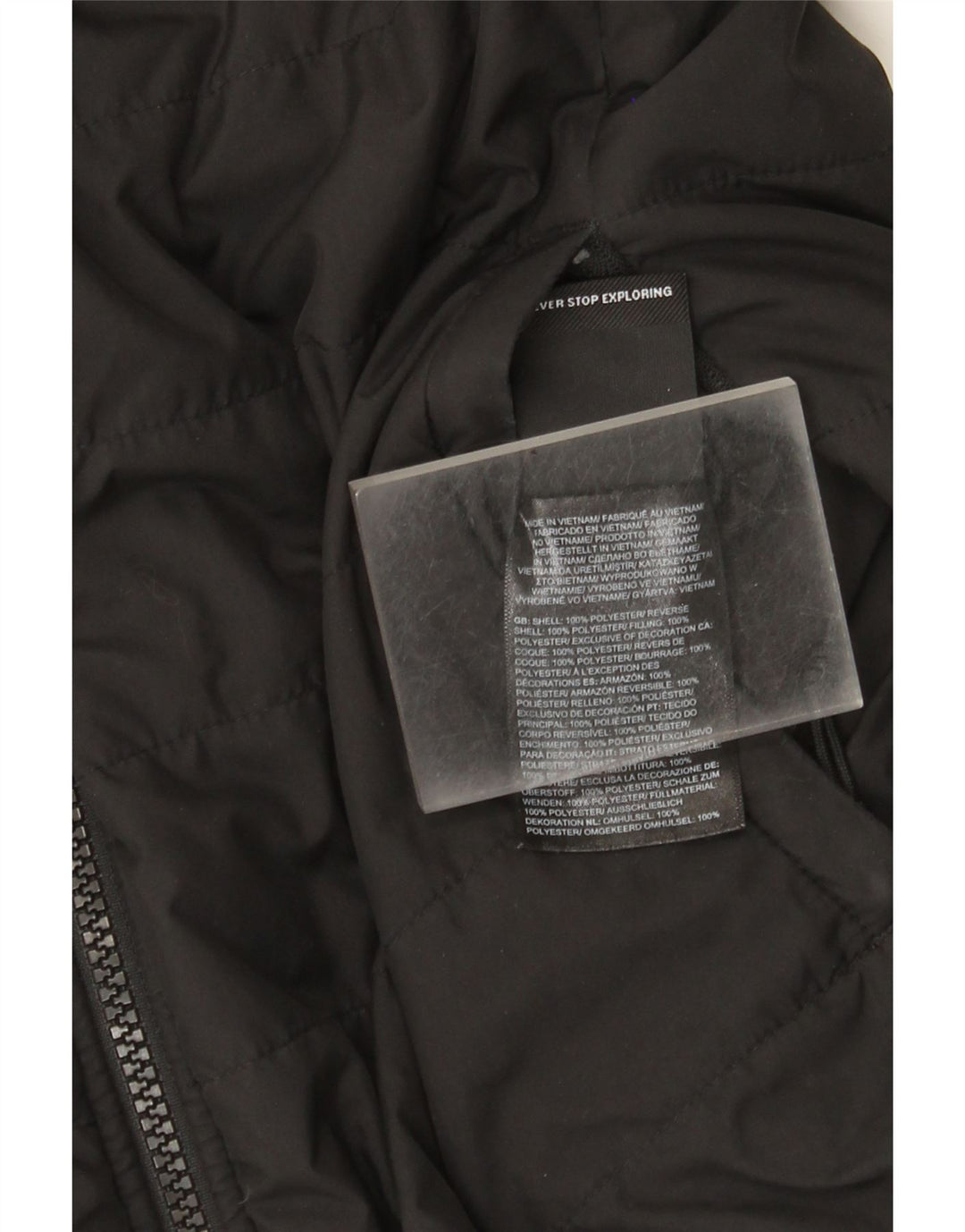 The North Face Womens Reversible Padded Jacket UK 14 Medium Black Polyester
