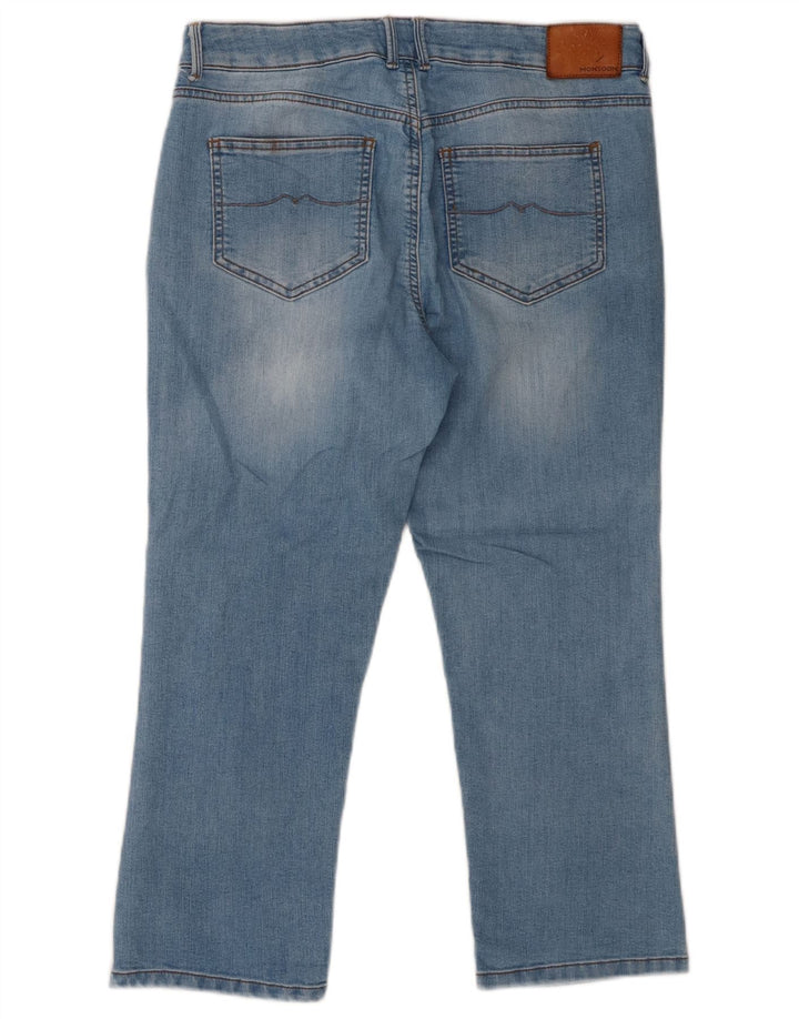 MONSOON Womens Capri Jeans UK 12 Medium W32 L24 Blue Cotton