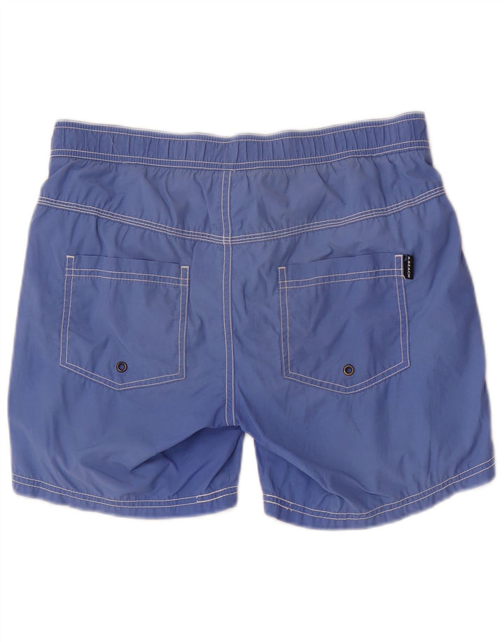 Benetton Mens Swimming Shorts Small Blue Cotton