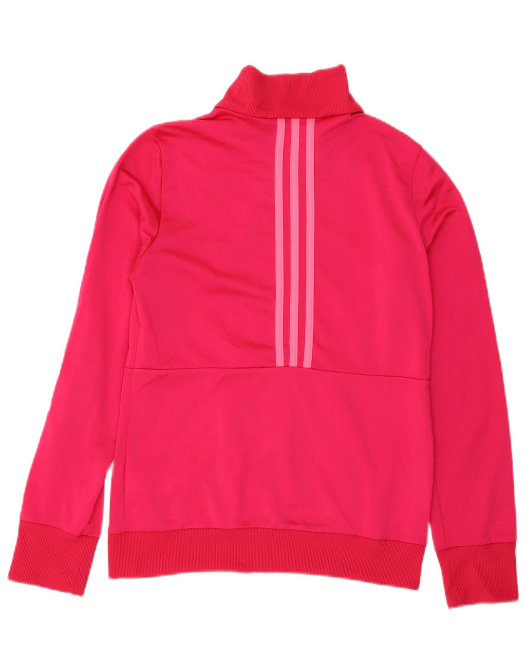 ADIDAS Girls Graphic Tracksuit Top Jacket 13-14 Years Pink Polyester