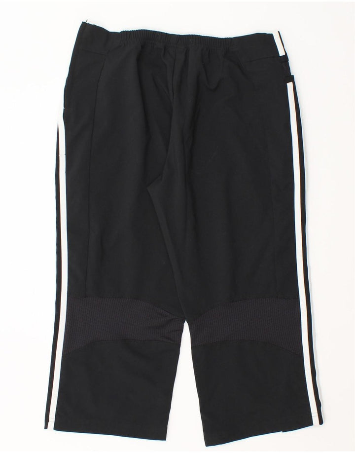 Adidas Womens Capri Tracksuit Trousers UK 12 Medium Black Polyester