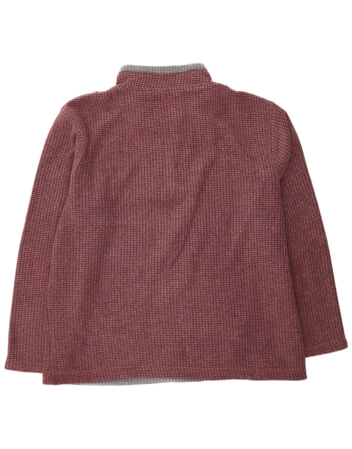 Weird Fish Mens Zip Neck Sweatshirt Jumper 2XL Burgundy Polyester
