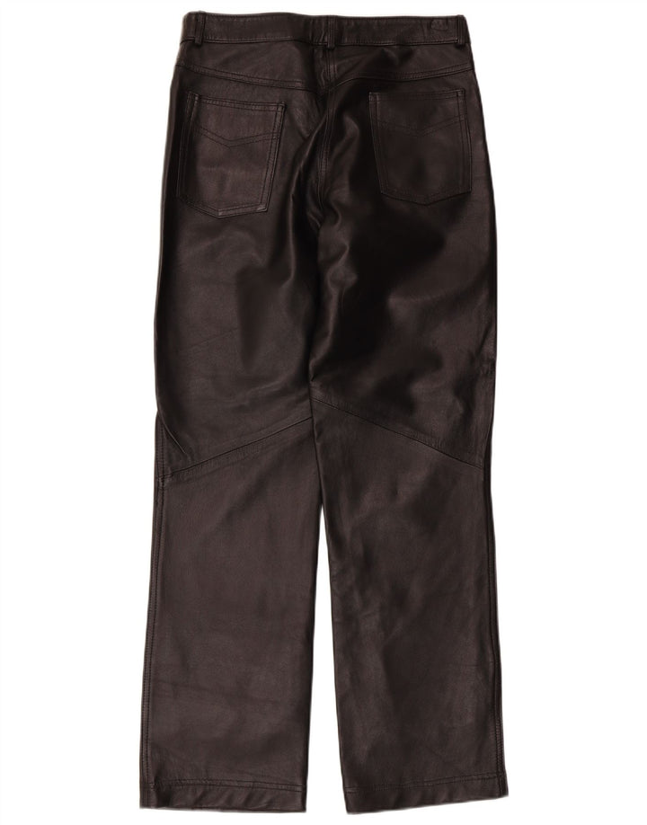 Conbipel Womens Leather Trousers IT 46 Large W30 L30 Black