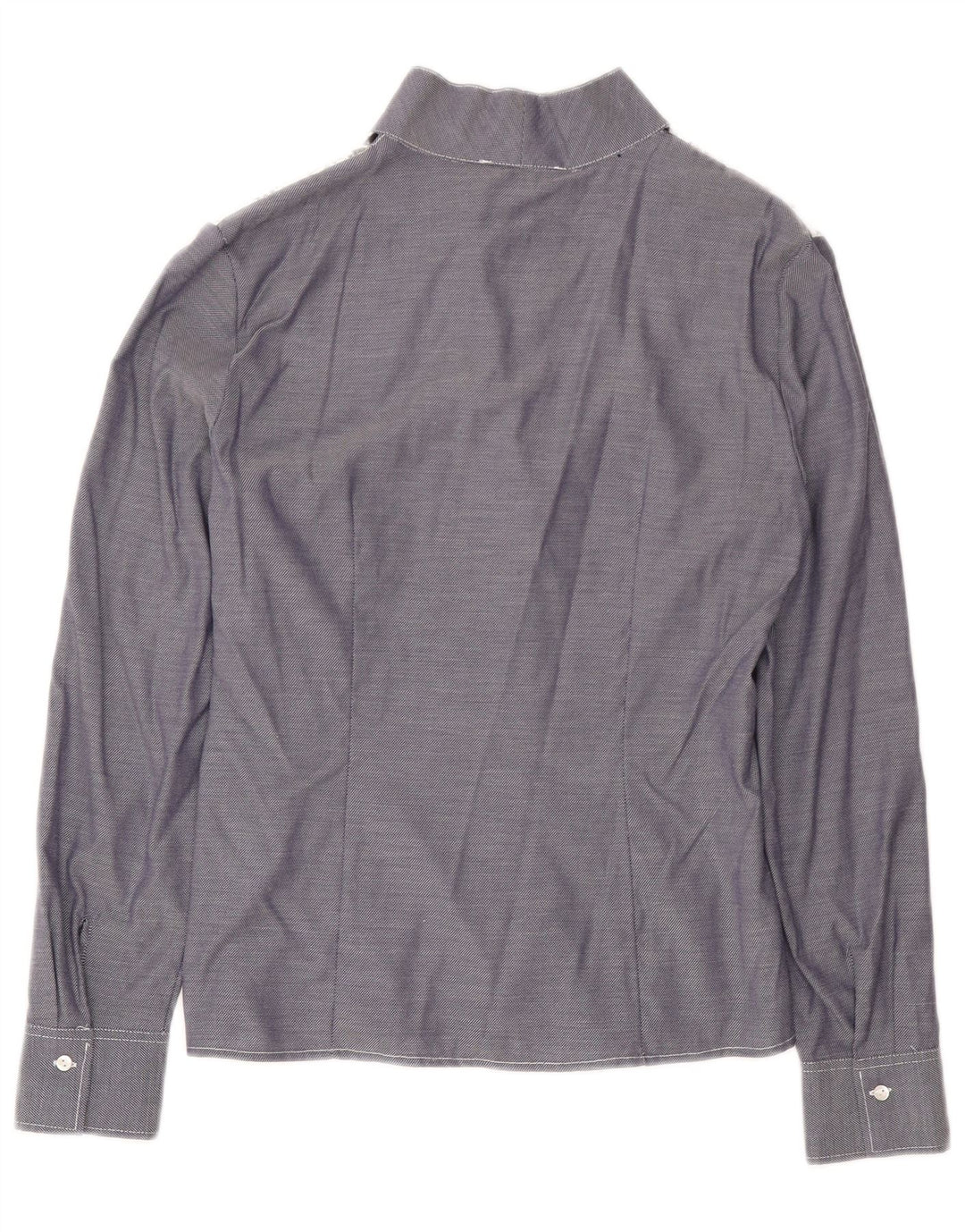 Naracamicie Womens Shirt Blouse UK 12 Medium Navy Blue Floral Cotton