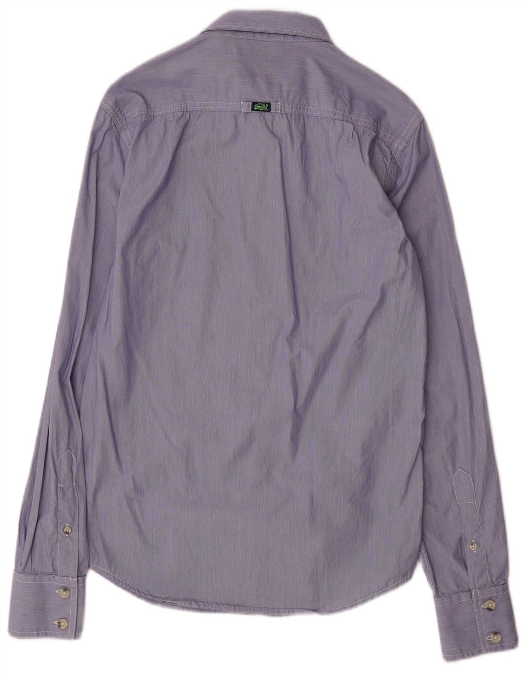 SUPERDRY Mens Shirt Small Blue Pinstripe Cotton