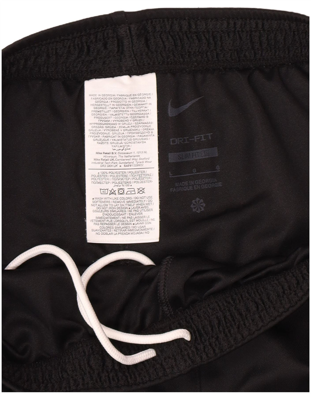 Nike Mens Dri Fit Slim Fit Sport Shorts Large  Black Polyester
