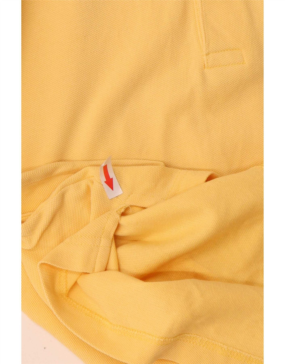 Asics Mens Polo Shirt Medium Yellow Cotton