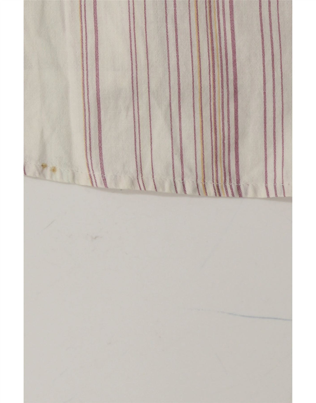 KAPPA Mens Short Sleeve Shirt Medium White Striped Cotton