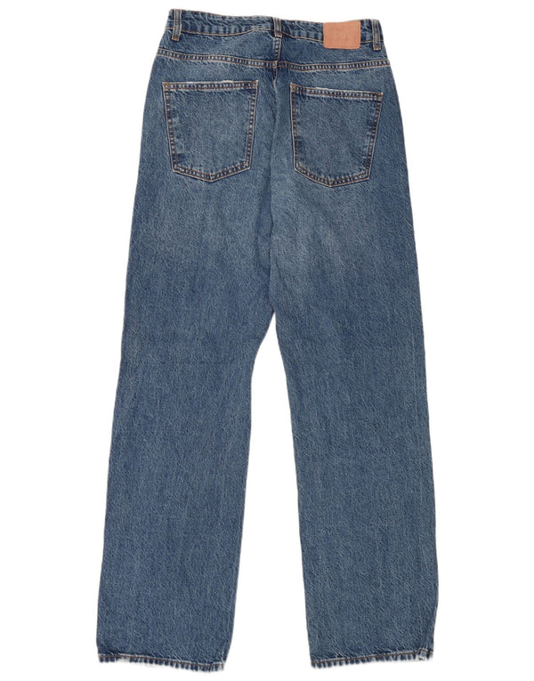 Zara Womens High Waist Straight Jeans EU 38 Small W28 L32 Blue Cotton