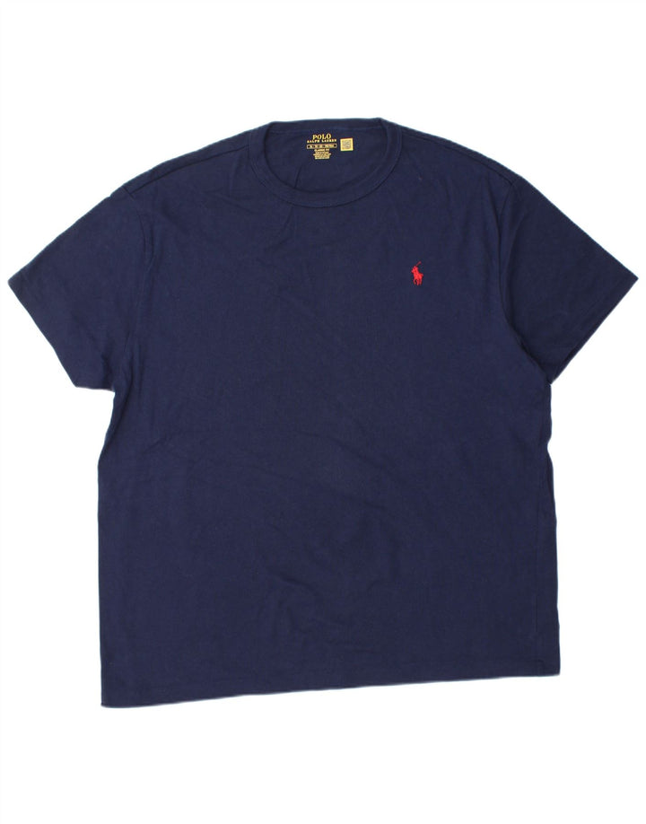 POLO RALPH LAUREN Mens Classic Fit T-Shirt Top XL Navy Blue Cotton