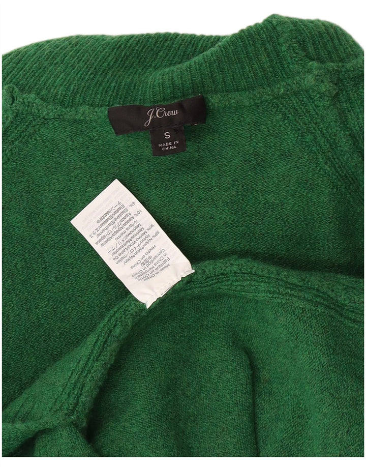 J. Crew Womens Oversized Roll Neck Jumper Sweater UK 10 Small Green Nylon