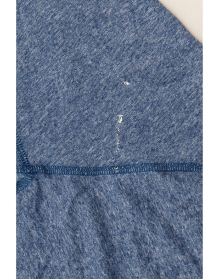 EDDIE BAUER Mens T-Shirt Top Large Blue Flecked Polyester Vintage Eddie Bauer and Second-Hand Eddie Bauer from Messina Hembry 