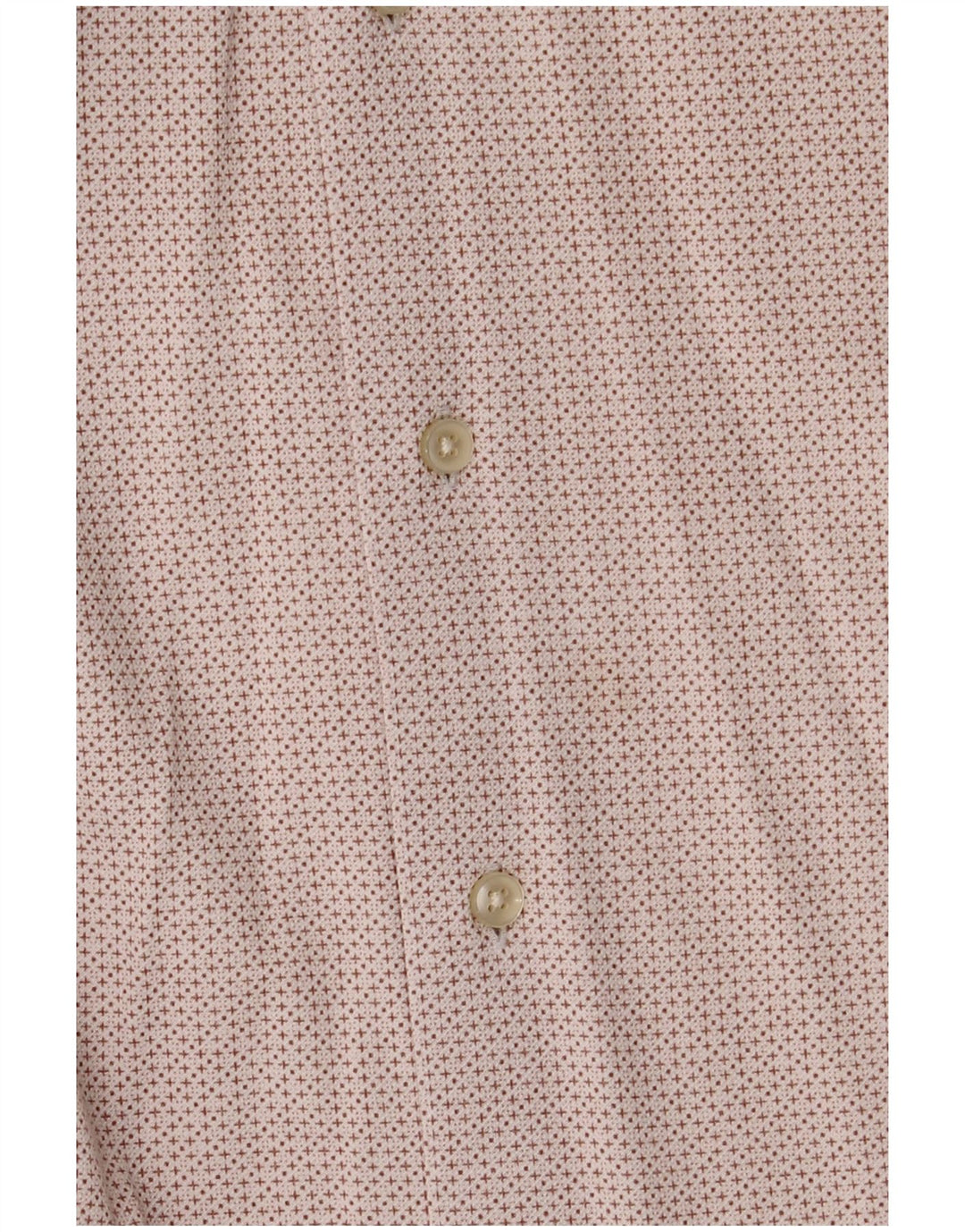 Tommy Hilfiger Mens Regular Fit Shirt Medium Off White Geometric Cotton