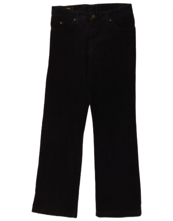 LEE Womens Bootcut Corduroy Trousers W30 L30 Navy Blue Cotton