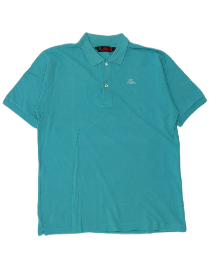 KAPPA Mens Polo Shirt Medium Blue Cotton