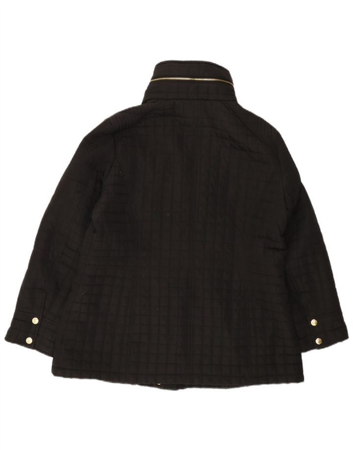 MICHAEL KORS Womens Quilted Jacket UK 18 XL Black Polyester
