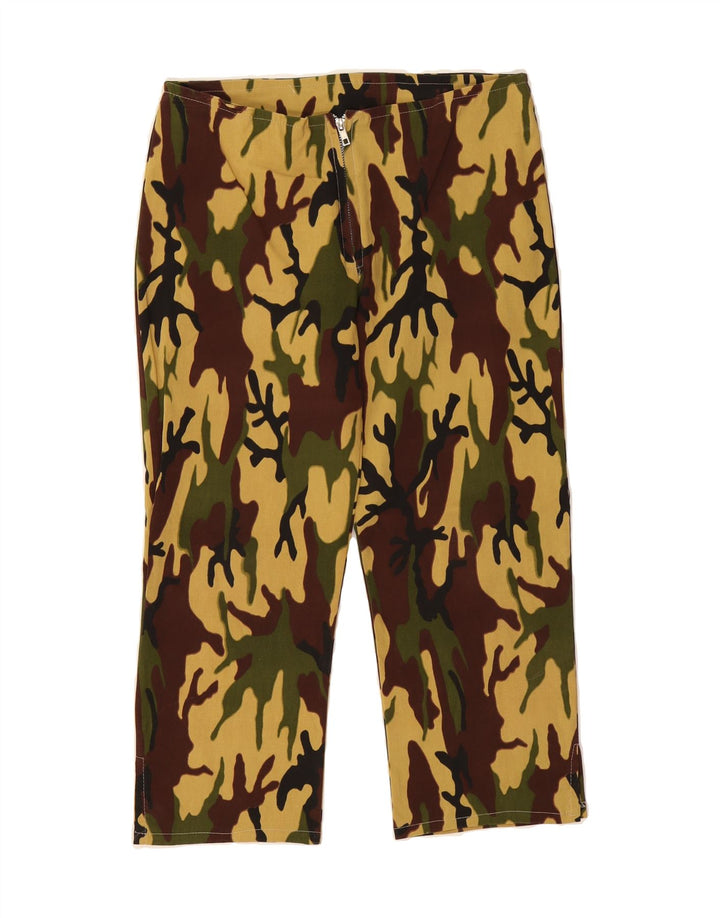 VINTAGE Womens Capri Trousers UK 12 Medium W30 L21 Multicoloured Vintage Vintage and Second-Hand Vintage from Messina Hembry 